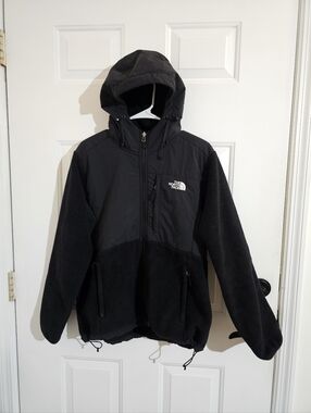 The North Face Womens Black Hooded Denali Fleece Jacket
